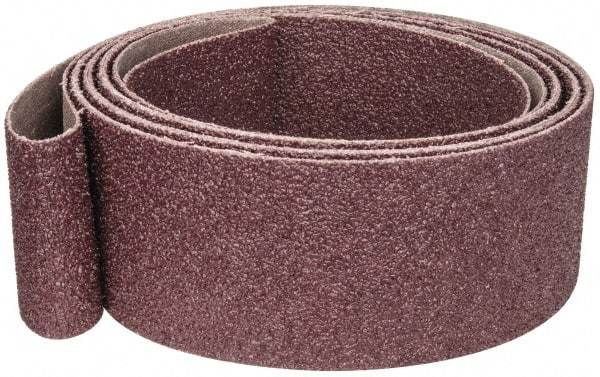 3M - 2" Wide x 132" OAL, 36 Grit, Aluminum Oxide Abrasive Belt - Aluminum Oxide, Very Coarse, Coated, X Weighted Cloth Backing, Series 341D - Caliber Tooling