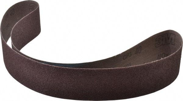 3M - 2-1/2" Wide x 48" OAL, 40 Grit, Aluminum Oxide Abrasive Belt - Aluminum Oxide, Coarse, Coated, X Weighted Cloth Backing, Series 341D - Caliber Tooling