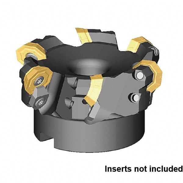 Kennametal - 80mm Cut Diam, 27mm Arbor Hole Diam, Indexable Square-Shoulder Face Mill - Caliber Tooling