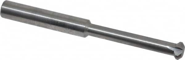 Accupro - 1/4" Cutter Head Diam, 1/32" Flat Width, 2-1/2" OAL, Solid Carbide, Single Right Hand Back Chamfer - Caliber Tooling