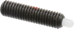 Gibraltar - 10-32, 3/4" Thread Length, 1/8" Plunger Projection, Steel Threaded Spring Plunger - 0.092" Max Plunger Diam, 3/4" Plunger Length, 1.3 Lb Init End Force, 2.7 Lb Final End Force, 1/16" Hex - Caliber Tooling