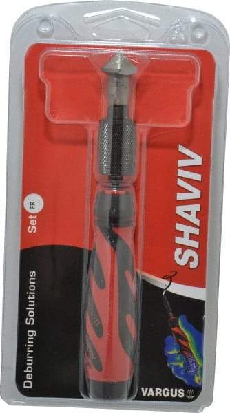 Shaviv - 3 Piece, High Speed Steel Blade, Hand Deburring Tool Set - FR Blade Holder, For Hole Edge - Caliber Tooling