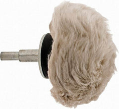 Dico - 3" Diam, 1/4" Shank Diam, Mushroom Shaped Mounted Bob - Medium Density, 2-1/2" Head Length, Wool Felt - Caliber Tooling