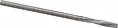 Magafor - #43 Solid Carbide 4 Flute Chucking Reamer - Spiral Flute, 0.089" Straight Shank, 7/16" Flute Length, 1-31/32" OAL - Caliber Tooling