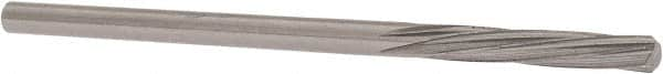 Magafor - 2.7203mm Solid Carbide 6 Flute Chucking Reamer - Spiral Flute, 0.1071" Straight Shank, 19/32" Flute Length, 2-1/4" OAL - Caliber Tooling