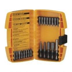 DeWALT - 21 Piece, Screwdriver Bit Set - #1, #2 & #3 Phillips, #1, #2 & #3 Square Recess, #6, #8 & #10 Slotted - Caliber Tooling