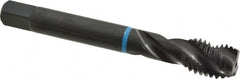 Emuge - 5/8-11 UNC 3 Flute 3B Modified Bottoming Spiral Flute Tap - Cobalt, Oxide Finish, 4.331" OAL, Right Hand Flute, Right Hand Thread, Series Enorm-VA - Caliber Tooling