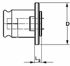 Emuge - 5/16" Tap Shank Diam, 0.234" Tap Square Size, 1/16" Pipe Tap, #3 Tapping Adapter - Exact Industrial Supply