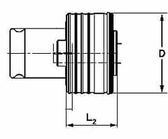 Emuge - 0.323" Tap Shank Diam, 0.242" Tap Square Size, 7/16" Tap, #3 Tapping Adapter - Exact Industrial Supply