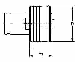 Emuge - 11/16" Tap Shank Diam, 0.515" Tap Square Size, 1/2" Pipe Tap, #3 Tapping Adapter - Exact Industrial Supply