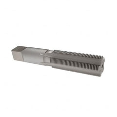 Emuge - 1/2-14 NPT Thread, 5 Flute Standard Pipe Tap - 3-1/8" OAL, 1.38" Thread Length, 11/16" Shank Diam, Bright Finish, Cobalt - Exact Industrial Supply