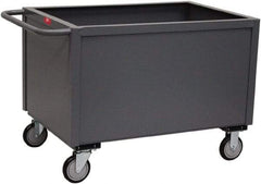 Jamco - 1,200 Lb Capacity, 1 Shelf, 4-Sided Steel Stock Truck - 24" Long x 36" Wide x 31" High, 8" Diam Wheels - Caliber Tooling