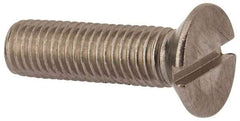 Value Collection - M12x1.75 Metric Coarse, 45mm OAL Slotted Drive Machine Screw - Flat Head, Grade 316 & A4 Stainless Steel, Uncoated, Without Washer - Caliber Tooling