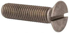 Value Collection - M12x1.75 Metric Coarse, 50mm OAL Slotted Drive Machine Screw - Flat Head, Grade 316 & A4 Stainless Steel, Uncoated, Without Washer - Caliber Tooling