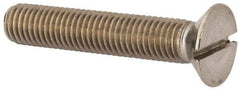 Value Collection - M12x1.75 Metric Coarse, 65mm OAL Slotted Drive Machine Screw - Flat Head, Grade 316 & A4 Stainless Steel, Uncoated, Without Washer - Caliber Tooling