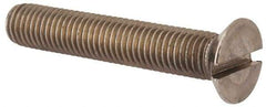 Value Collection - M12x1.75 Metric Coarse, 70mm OAL Slotted Drive Machine Screw - Flat Head, Grade 316 & A4 Stainless Steel, Uncoated, Without Washer - Caliber Tooling