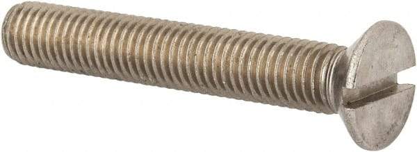 Value Collection - M12x1.75 Metric Coarse, 75mm OAL Slotted Drive Machine Screw - Flat Head, Grade 316 & A4 Stainless Steel, Uncoated, Without Washer - Caliber Tooling