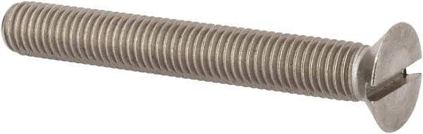 Value Collection - M12x1.75, 90mm OAL Slotted Drive Machine Screw - Flat Head, Grade 316 & A4 Stainless Steel, Uncoated, Without Washer - Caliber Tooling