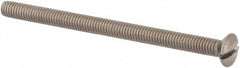 Value Collection - M4x0.70 Metric Coarse, 60mm OAL Slotted Drive Machine Screw - Oval Head, Grade 316 & A4 Stainless Steel, Uncoated, Without Washer - Caliber Tooling