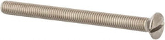 Value Collection - M5x0.80 Metric Coarse, 60mm OAL Slotted Drive Machine Screw - Oval Head, Grade 316 & A4 Stainless Steel, Uncoated, Without Washer - Caliber Tooling