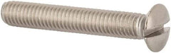 Value Collection - M6x1.00 Metric Coarse, 40mm OAL Slotted Drive Machine Screw - Oval Head, Grade 316 & A4 Stainless Steel, Uncoated, Without Washer - Caliber Tooling