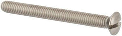 Value Collection - M6x1.00 Metric Coarse, 60mm OAL Slotted Drive Machine Screw - Oval Head, Grade 316 & A4 Stainless Steel, Uncoated, Without Washer - Caliber Tooling