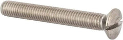 Value Collection - M8x1.25 Metric Coarse, 60mm OAL Slotted Drive Machine Screw - Oval Head, Grade 316 & A4 Stainless Steel, Uncoated, Without Washer - Caliber Tooling