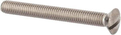 Value Collection - M8x1.25 Metric Coarse, 70mm OAL Slotted Drive Machine Screw - Oval Head, Grade 316 & A4 Stainless Steel, Uncoated, Without Washer - Caliber Tooling