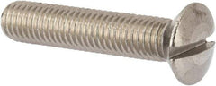 Value Collection - M10x1.50 Metric Coarse, 50mm OAL Slotted Drive Machine Screw - Oval Head, Grade 316 & A4 Stainless Steel, Uncoated, Without Washer - Caliber Tooling