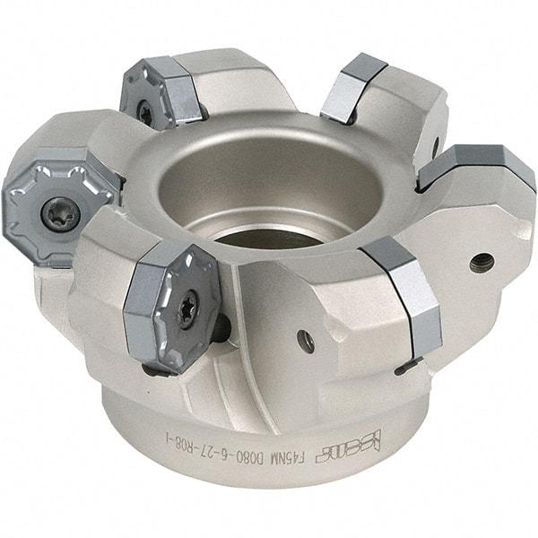 Iscar - 92mm Cut Diam, 27mm Arbor Hole, 5.5mm Max Depth of Cut, 45° Indexable Chamfer & Angle Face Mill - 8 Inserts, ONH.. Insert, Right Hand Cut, 8 Flutes, Series 16Mill - Caliber Tooling