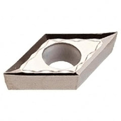 Iscar - DCGT2-.004 AS Grade IC520 Carbide Turning Insert - TiCN/TiN Finish, 55° Diamond, 1/4" Inscr Circle, 3/32" Thick, 0.004" Corner Radius - Caliber Tooling