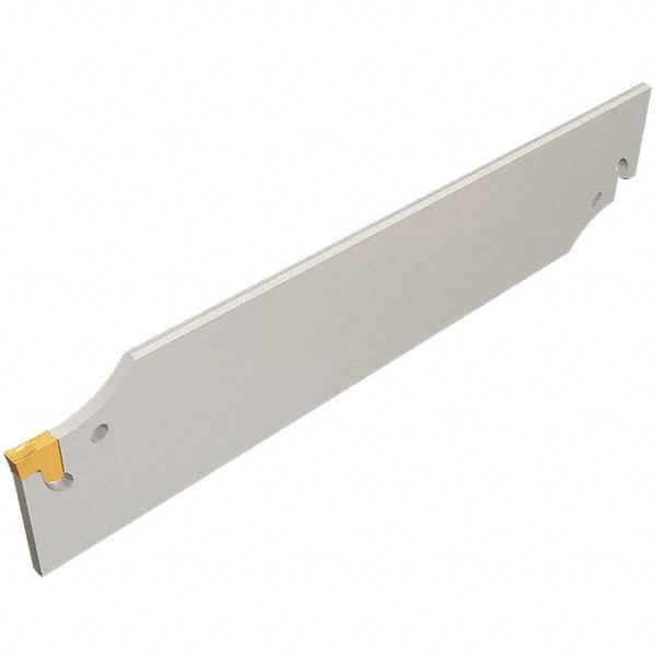 Iscar - 3/4" Blade Height, 2.5mm Blade Width, 86mm OAL, Neutral Cut, Single End Indexable Cut-Off Blade - TGFH Blade, Tang-Grip Series - Caliber Tooling