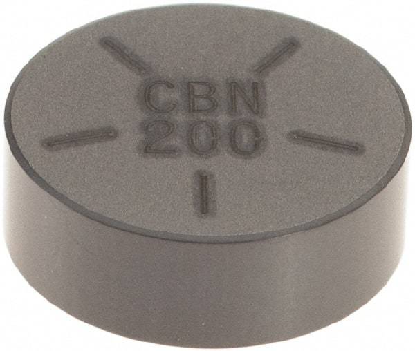 Seco - RNGN32 Grade CBN200 PCBN Turning Insert - Uncoated, Round, 3/8" Inscr Circle, 1/8" Thick - Caliber Tooling