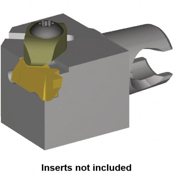 Kennametal - Insert Style NG 2L, 25mm Head Length, Right Hand Cut, External Modular Threading Cutting Unit Head - System Size KM20, 17mm Center to Cutting Edge, Series Top Notch - Caliber Tooling