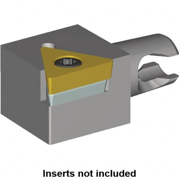 Kennametal - Right Hand Cut, Size KM12, TC.. Insert Compatiblity, Modular Turning & Profiling Cutting Unit Head - 8mm Ctr to Cutting Edge, 20mm Head Length, Series KM Micro - Caliber Tooling