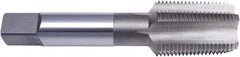 Vermont Tap & Die - 1 - 11-1/2 NPT, 5 Flute, Taper Chamfer, Bright Finish, High Speed Steel, Extension Pipe Tap - 5-1/4" OAL, 0.8" Shank Diam, 1-3/4" Thread Length, 0.843" Square Size, 3/16" Square Length, Regular Hook, Series 3180E - Caliber Tooling