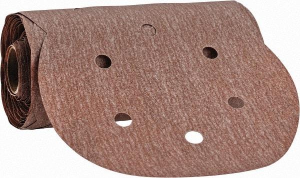 Norton - 6" Diam, 320 Grit Aluminum Oxide Adhesive PSA Disc - Very Fine Grade, Natural, B Weighted Backing, Flexible - Caliber Tooling