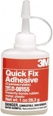 3M - 1 oz Bottle Clear Quick Fix Adhesive - 1 OZ BOTTLE CLEAR 3M QUICK FIX ADHESIVE - Caliber Tooling