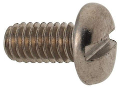 Value Collection - M4x0.70 Metric Coarse, 8mm Length Under Head Slotted Drive Machine Screw - Fillister Head, Grade 316 & A4 Stainless Steel, Uncoated, Without Washer - Caliber Tooling