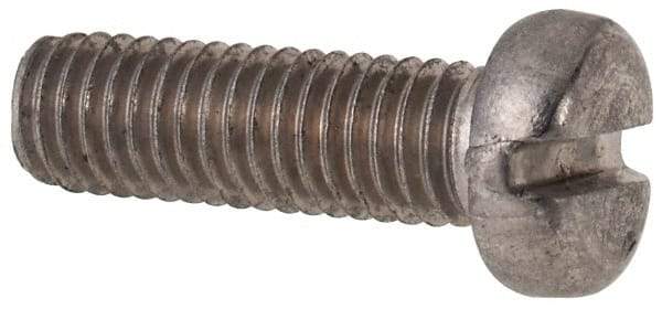 Value Collection - M5x0.80 Metric Coarse, 16mm Length Under Head Slotted Drive Machine Screw - Fillister Head, Grade 316 & A4 Stainless Steel, Uncoated, Without Washer - Caliber Tooling