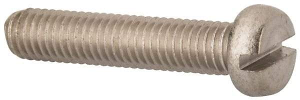 Value Collection - M5x0.80 Metric Coarse, 25mm Length Under Head Slotted Drive Machine Screw - Fillister Head, Grade 316 & A4 Stainless Steel, Uncoated, Without Washer - Caliber Tooling