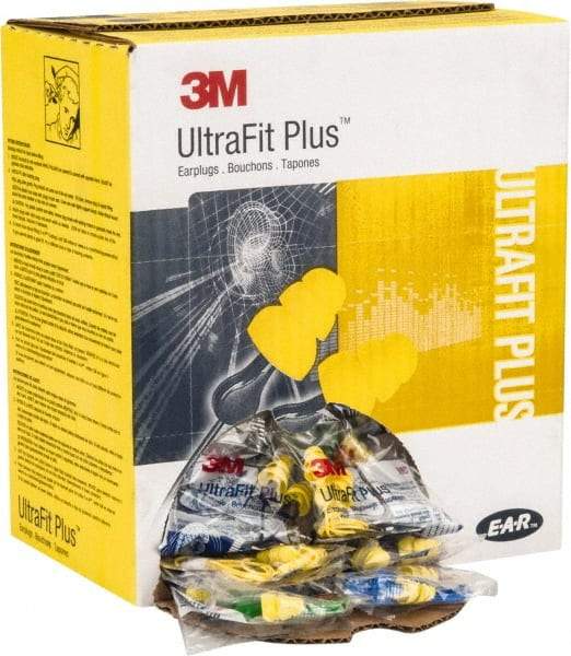 3M - Reusable, Corded, 26 dB, Flange Earplugs - Yellow, 100 Pairs - Caliber Tooling