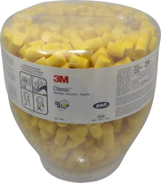 3M - One Touch Disposable Earplug Refill with 29 dB Earplugs - Yellow Earplugs, 500 Pairs - Caliber Tooling