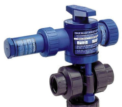 Plast-O-Matic - 1" Pipe, PVC Pneumatic Spring Return Actuated Ball Valve - EPDM Seal, True Union End Connection - Caliber Tooling