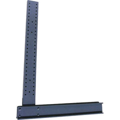 Made in USA - 10' High Single Sided Upright Cantilever Rack - 13,100 Lb Capacity, 38" Base Length - Caliber Tooling