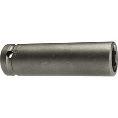 Impact Socket: 1/2″ Drive, Square Drive 6-Point, 82.5 mm OAL, Satin