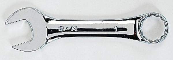 SK - 7/16" 12 Point Offset Combination Wrench - 15° Offset Angle, 4" OAL, Steel, Chrome Finish - Caliber Tooling