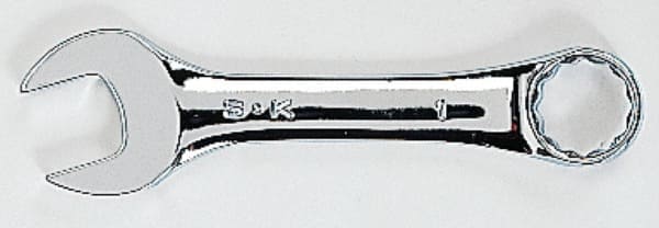 Combination Wrench: 4-3/4'' OAL, Steel, Chrome-Plated