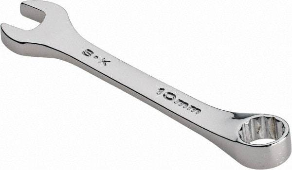 SK - 10mm 12 Point Offset Combination Wrench - 15° Offset Angle, 3-3/4" OAL, Steel, Chrome Finish - Caliber Tooling