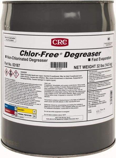 CRC - 5 Gal Bucket Cleaner/Degreaser - Liquid, Unscented - Caliber Tooling